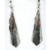 Image 1 : Sterling Silver Southwestern Style 2" Drop Earrings