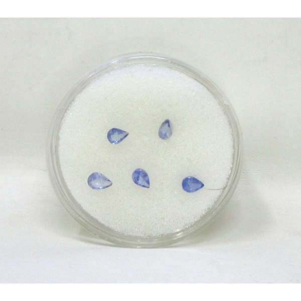 5 Pear Cut Tanzanite Gemstones - 4 x 3 mm 