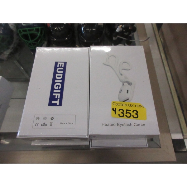 4 New Heated Eyelash Curlers - White