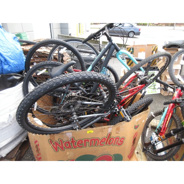 Skid of Assorted Bikes and Bike Parts