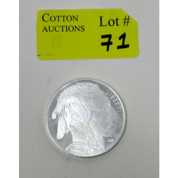 1 Oz .999 Silver Buffalo/Indigenous Round 
