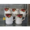 Image 1 : 5 Royal Albert "Old Country Roses" Coffee Mugs