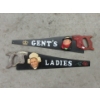 Image 1 : 2 British Pub Washroom Signs on Metal Saws