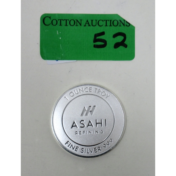 1 Oz .999 Silver Asahi Mint Round 