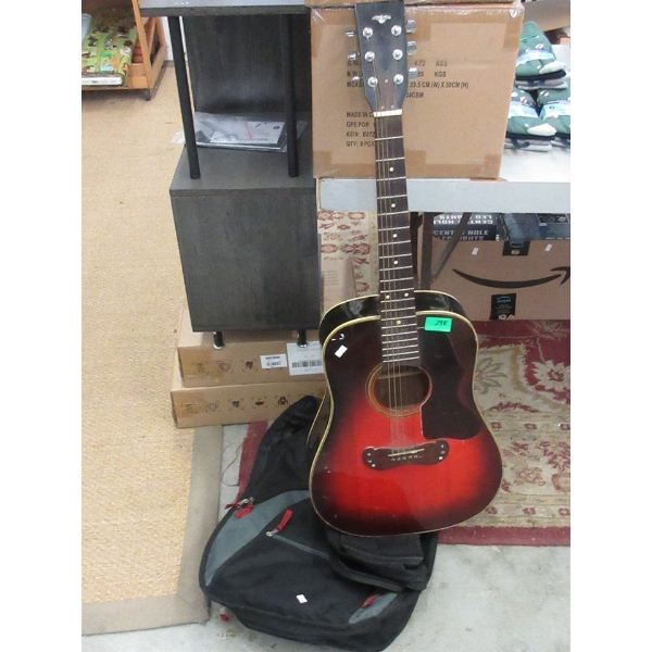 Acoustic Guitar in Soft Case for Parts or Repair