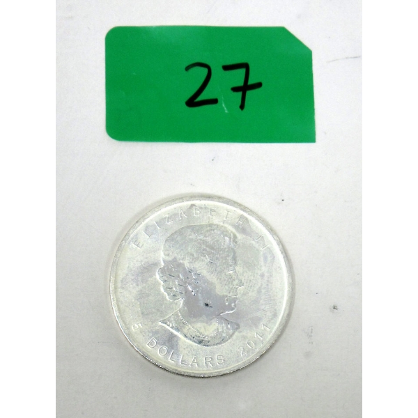 1 Oz .9999 Silver 2011 Canada Maple Leaf Coin 