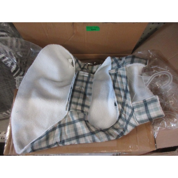 Case of 12 New "Say Fleece" Plaid Dog Jackets