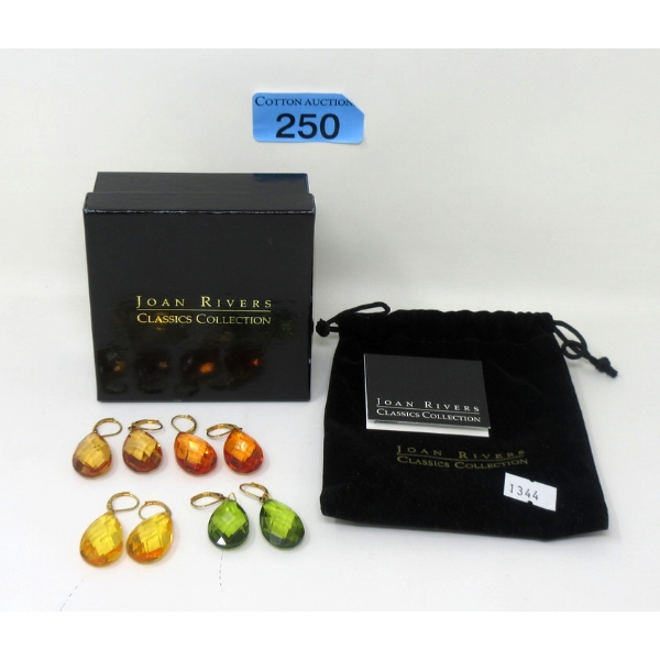 Joan Rivers Classics 4 Pairs of Tear Drop Earrings