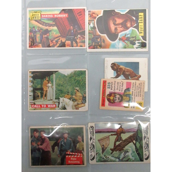 Seven 1950s Topps, Parkhurst, Elvis & Other Trading Cards