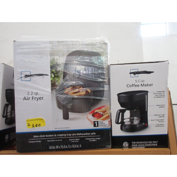 Mainstays 2.2 QT Air Fryer & 5-Cup Coffee Maker
