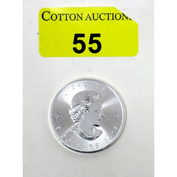 1 Oz .9999 Silver 2017 Canada Maple Leaf Coin 