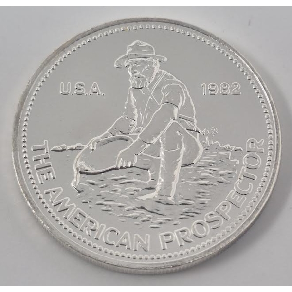 1 Oz .999 Silver 1982 ENGELHARD/Miner Round 