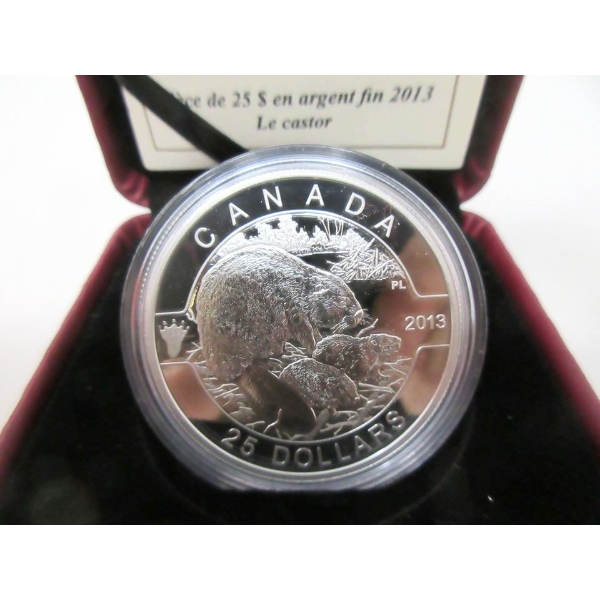 2013 .9999 Silver 1 Oz The Beaver Coin 