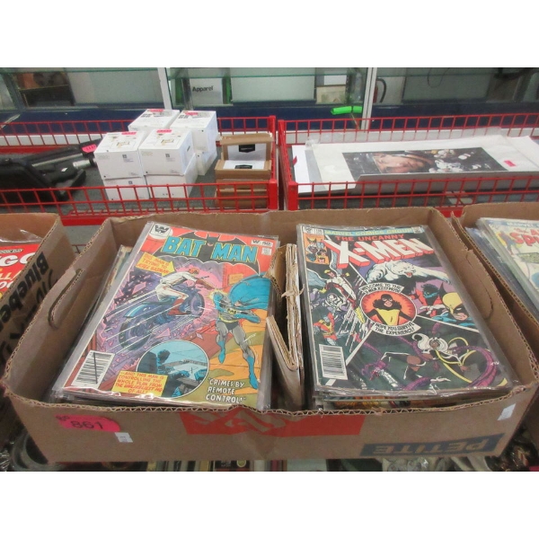 Box of 80 Assorted Comic Books - Preowned