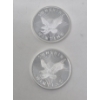 Image 1 : 2 x 1/2 Oz .999 Silver Sunshine Minting Rounds