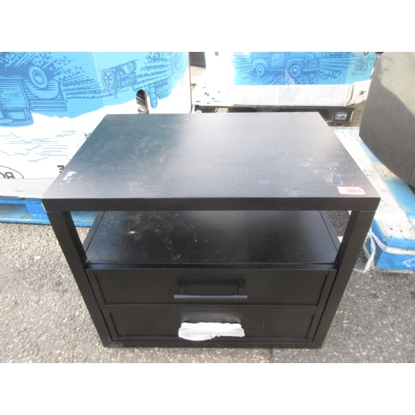 Black 2 Drawer Night Stand / End Table