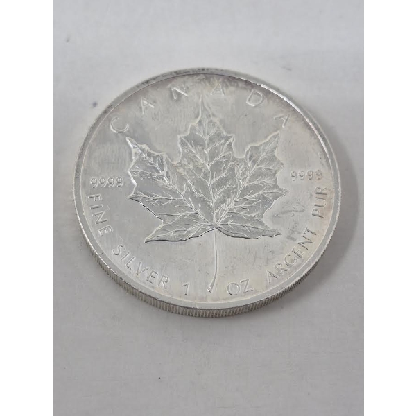 1 Oz .9999 Silver 2008 Canada Maple Leaf Coin 