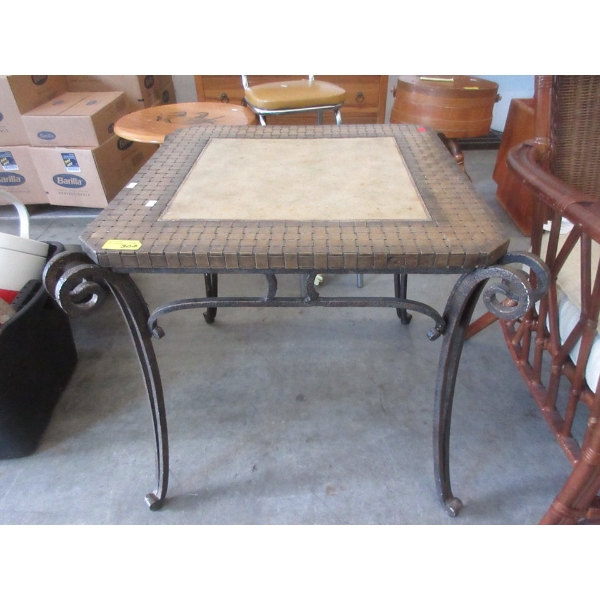 Metal Patio End Table - 28" x 28" x 24" tall