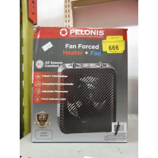 Pelonis Compact Forced Heat & Fan