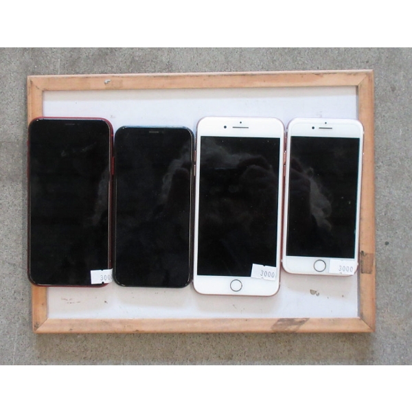 4 Assorted Preowned iPhones - As is