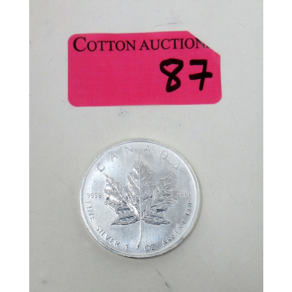 1 Oz .9999 Silver Canada Maple Leaf Coin 