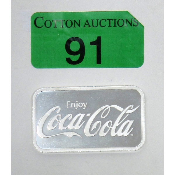 1 Oz .999 Silver Coca-Cola High Relief Bar