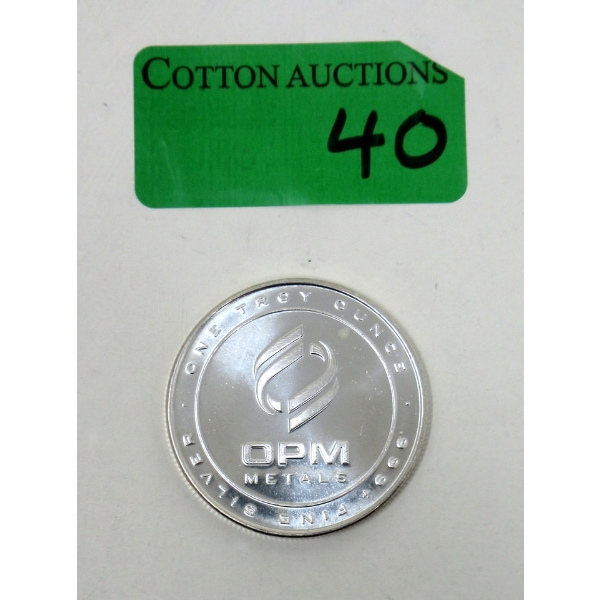 1 Oz .999+ Silver OPM Round 