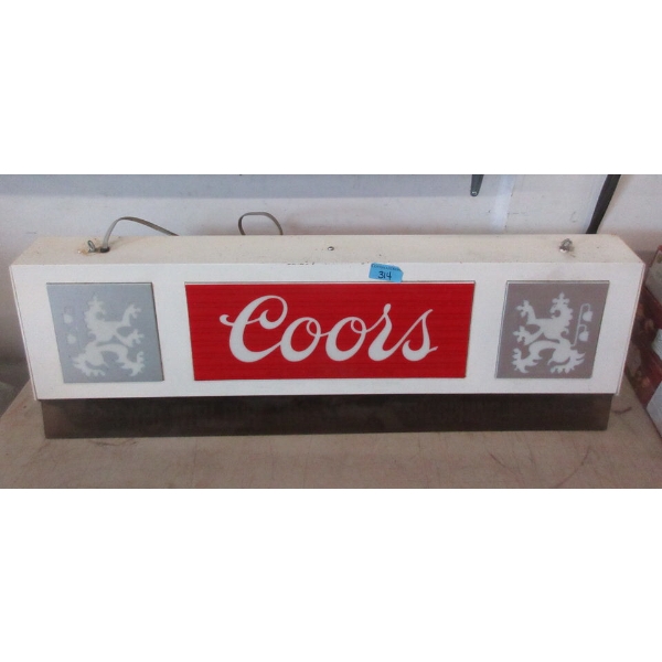 Vintage "Coors" Pool Table Light