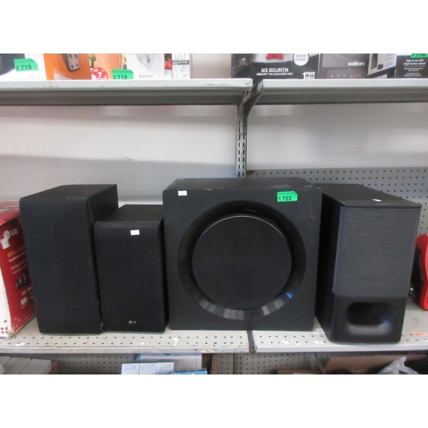 4 Assorted Subwoofers - Preowned - As Is