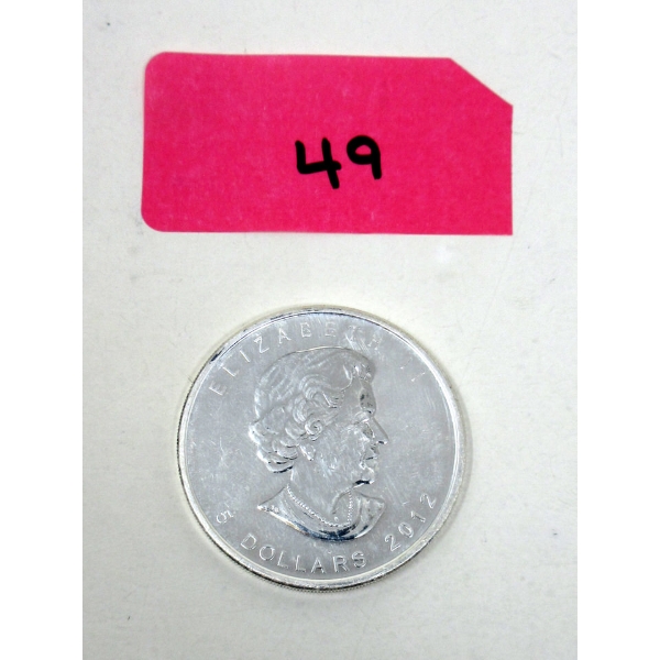1 Oz .9999 Silver 2012 Canada Maple Leaf Coin 