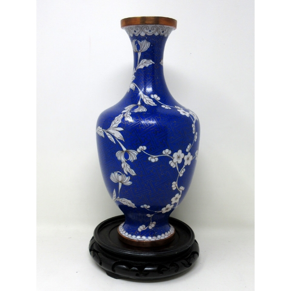 Vintage 10" Tall Cloisonné Vase -5" Diameter