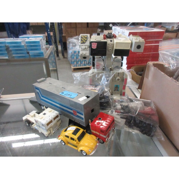 6 Piece Lot of Vintage 1980s Transformer Toys