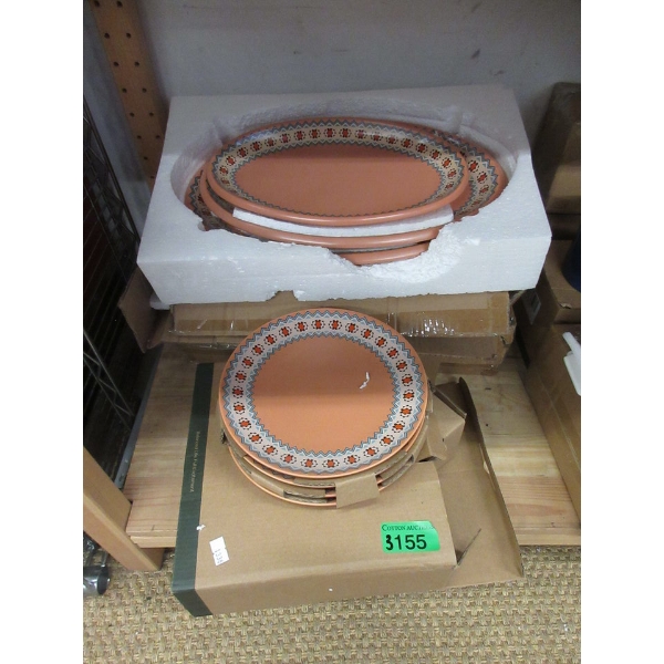 2 New Sets of Dowan Ceramic Platters & 1 Plate Set