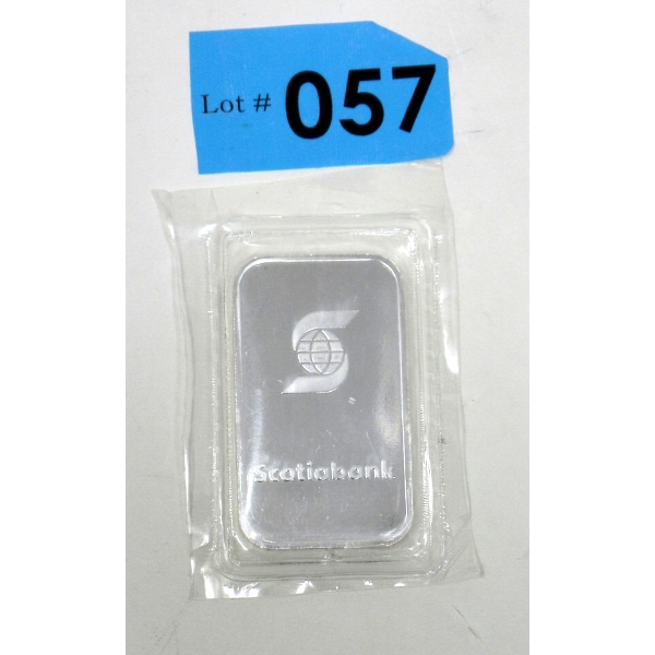 1 Oz .999 Silver Scotiabank Investor Bar 