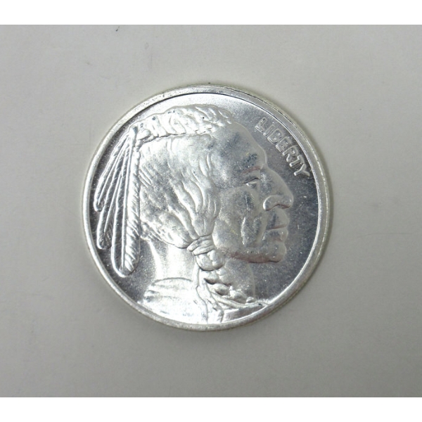 1 Oz .9999 Silver Indigenous/Buffalo Art Round 
