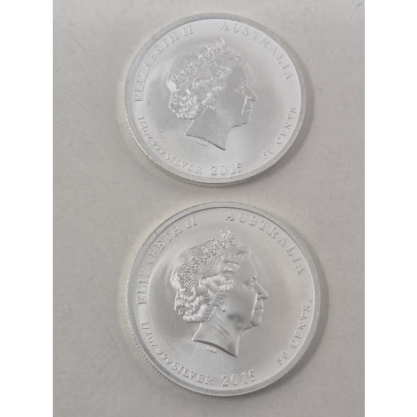 2 x 1/2 Oz .999 Silver Battle of the Coral Sea Coins
