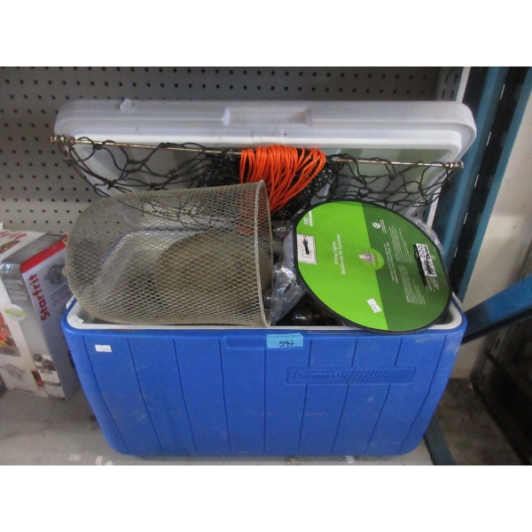 Coleman Cooler Filled w/ Assorted Outdoor Goods