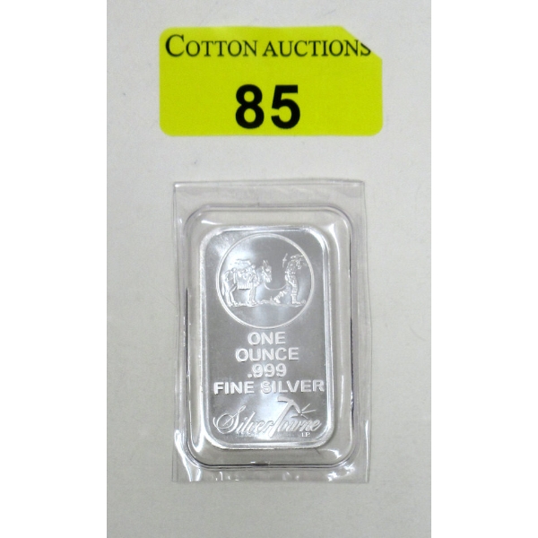 1 Oz .999 Silver Miner Mule SilverTowne Bar 
