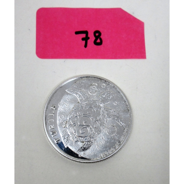 1 Oz .999 Silver 2022 Turtle NIUE Coin 