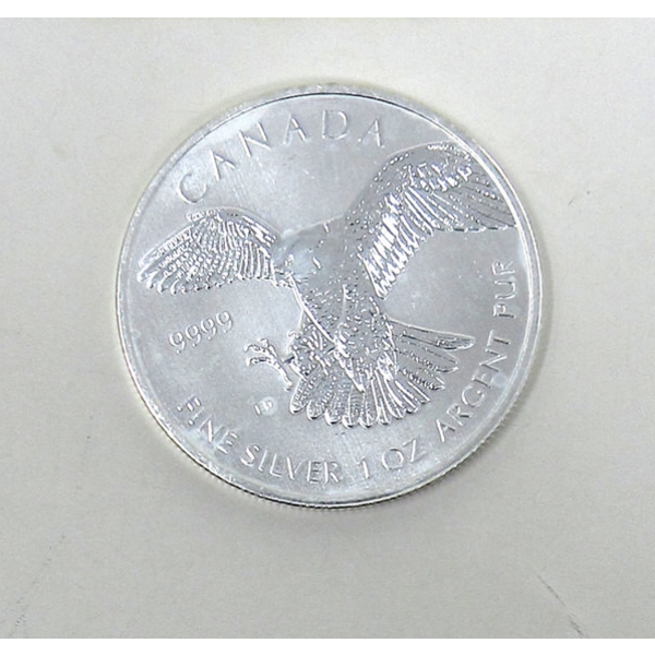 1 Oz .9999 Silver 2014 Peregrine Falcon Coin 