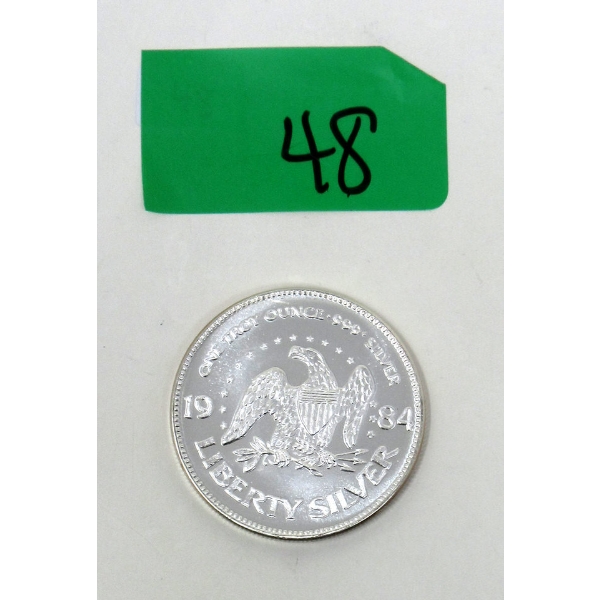 Vintage 1 Oz .999 Silver 1984 Liberty Bell A-Mark Round 