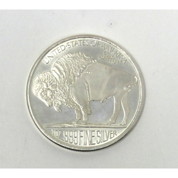 1 Oz .999 Silver Buffalo/ Indigenous Round 