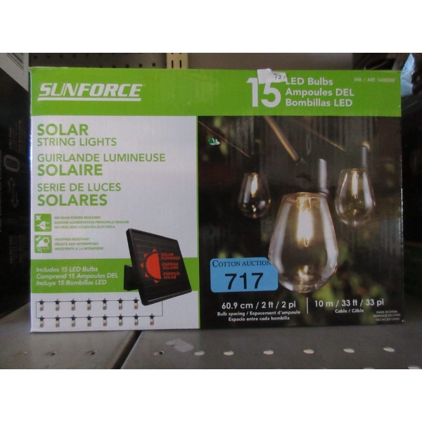 Sunforce 15 Bulb Solar String Light 