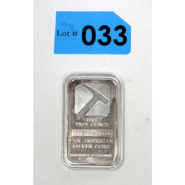 1 Oz .999 Silver Pan American NWTM Bar 