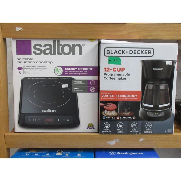 Salton Portable Cooktop & Black & Decker Coffee Maker