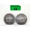 Image 1 : 2 x 1 Oz .999 Fine Titanium Buffalo Rounds