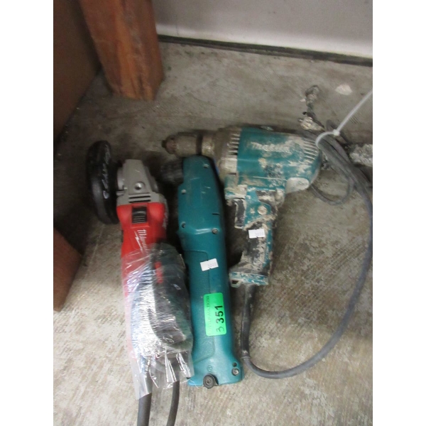2 Corded & 1 Cordless Heavy Duty Tools - Preowned