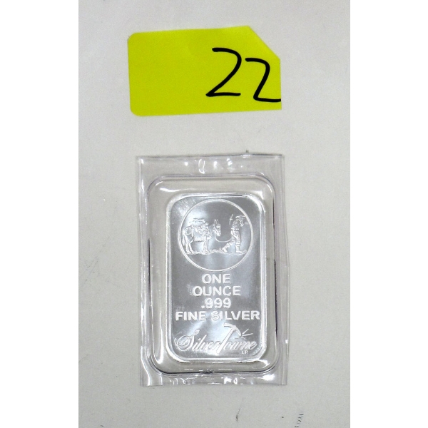 1 Oz .999 Silver Miner Mule SilverTowne Bar 