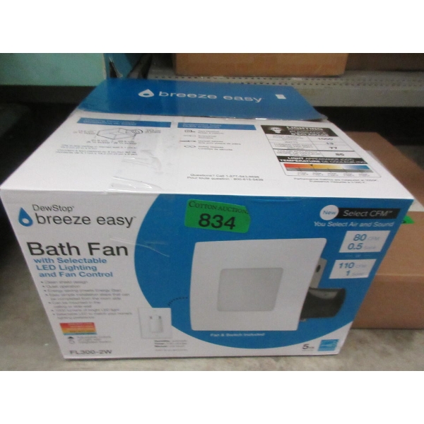 DewStop Breeze Easy Bath Fan with Light Control