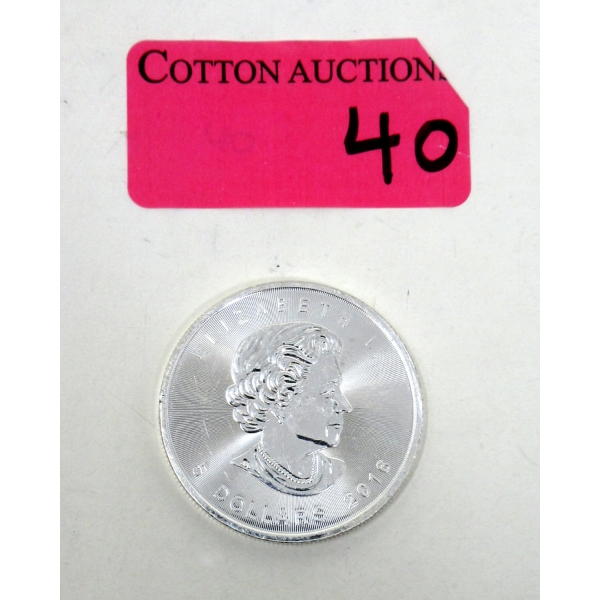 1 Oz .9999 Silver 2016 Maple Leaf Coin 
